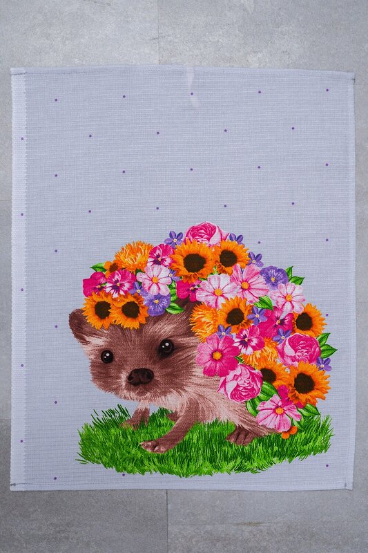 Натали Полотенце 578910 Набор полотенец Цветочное настроение серый с цветами