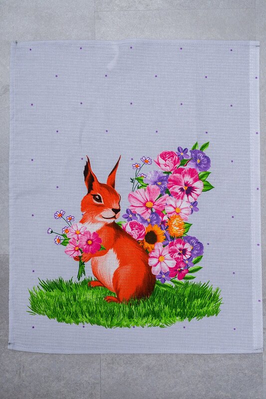 Натали Полотенце 578910 Набор полотенец Цветочное настроение серый с цветами