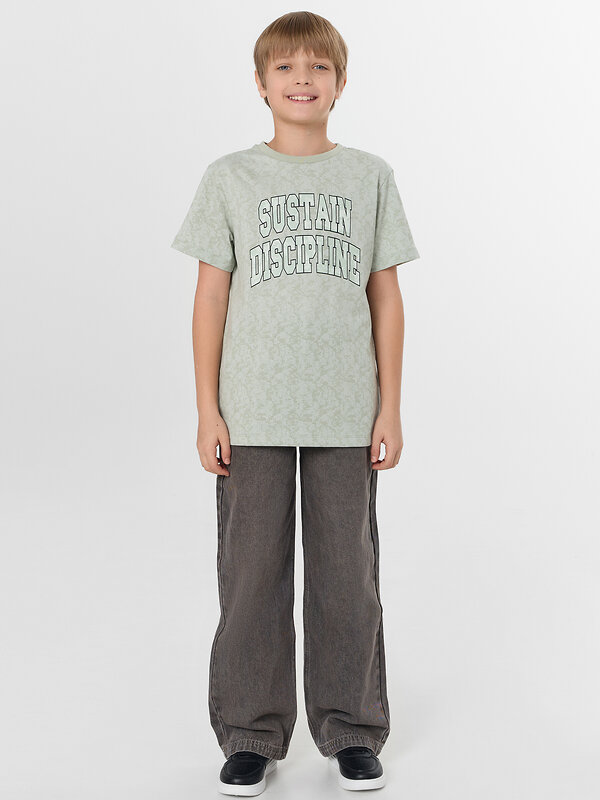 MARK FORMELLE Футболка 578949 113379 милитари ментол +печать