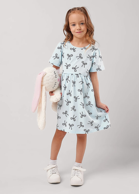 CLEVER Платье 579074 867270кдн св.голубой/т.серый