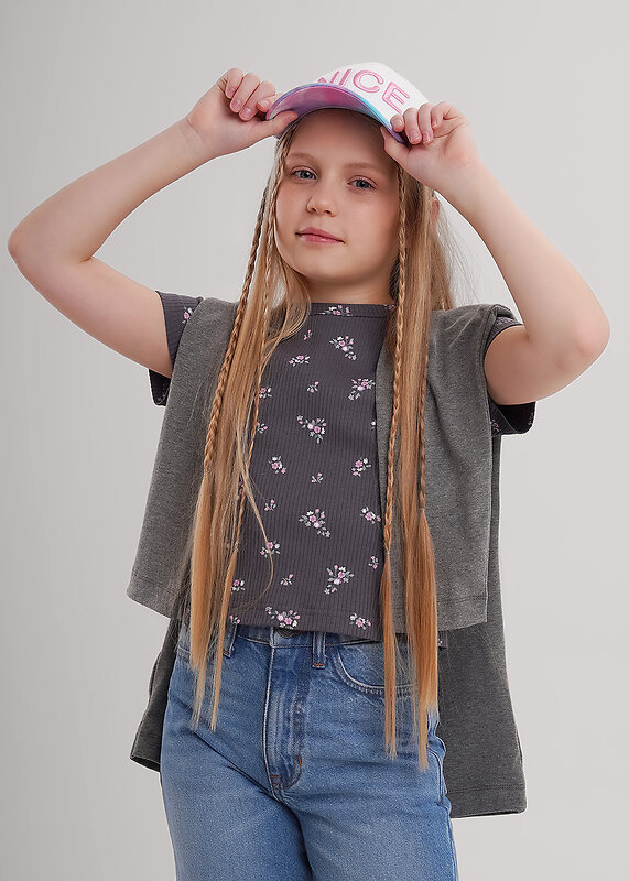 CLEVER Футболка 579083 867268шлн т.серый/св.зелёный