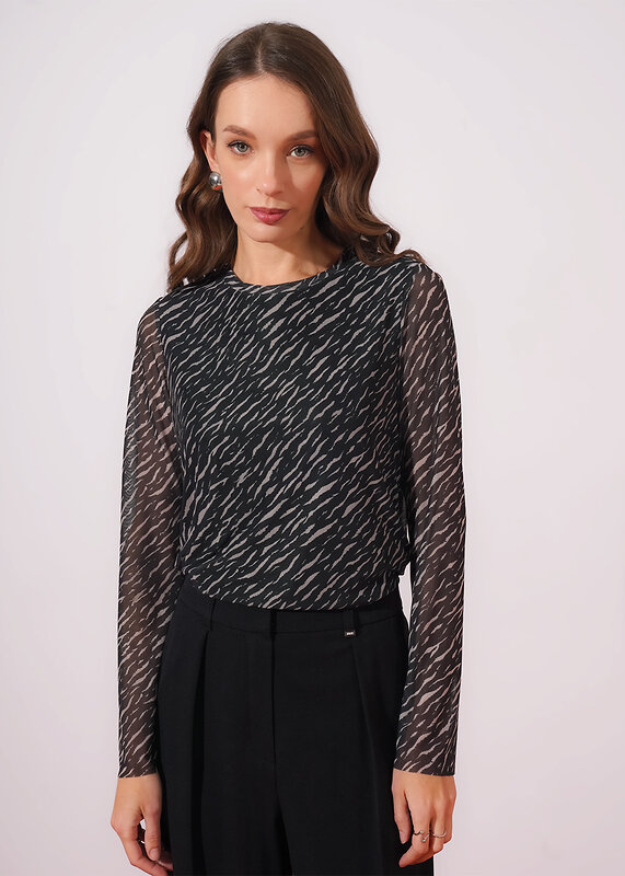 CLEVER Джемпер 579106 267083/196емн чёрный/св.бежевый