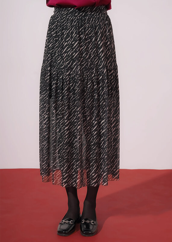 CLEVER Юбка 579117 267080/196емн чёрный/св.бежевый