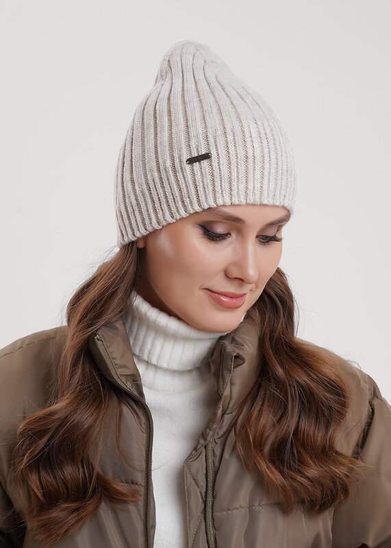 CLEVER Шапка 579141 564619ап меланж бежевый