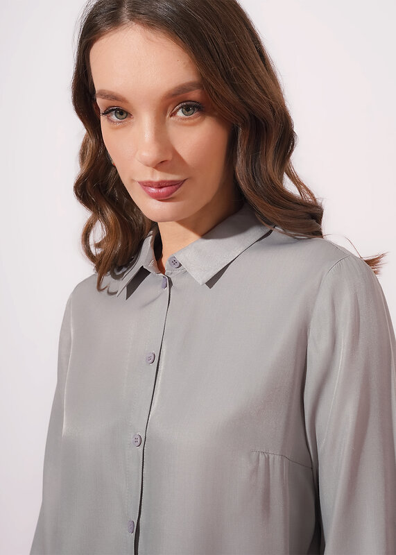 CLEVER Блузка 579147 263260/196шп серый