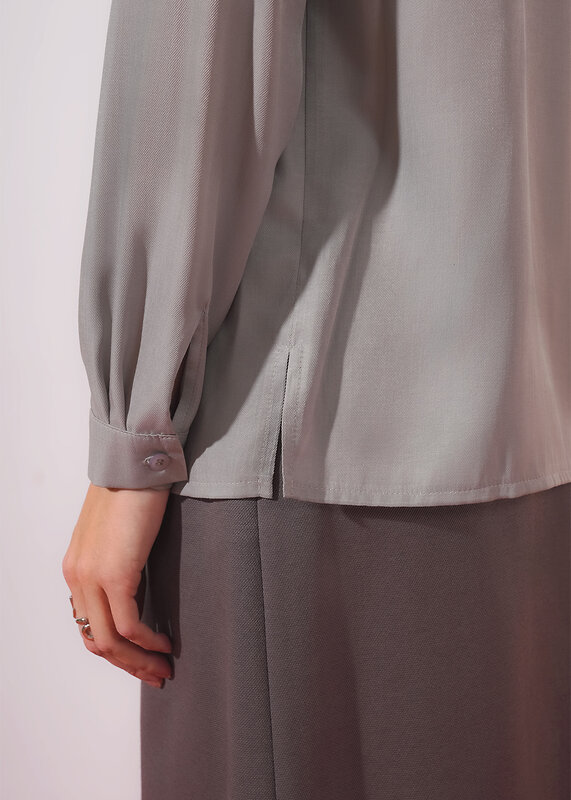 CLEVER Блузка 579147 263260/196шп серый