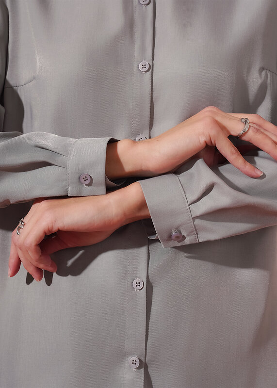 CLEVER Блузка 579147 263260/196шп серый