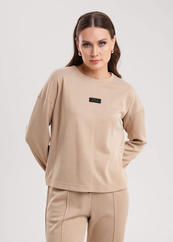 CLEVER Джемпер 579163 267104/195зэж бежевый/св.коричневый