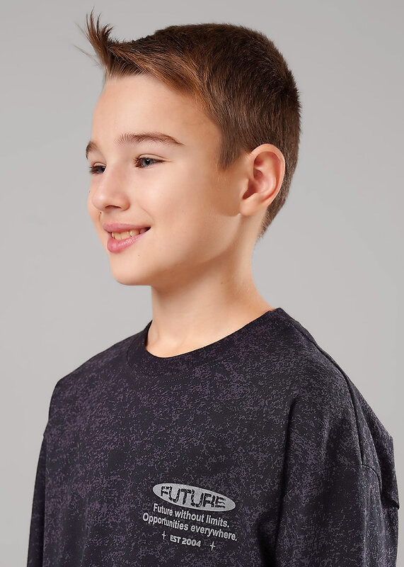 CLEVER Фуфайка 579182 867299/10кдн_п т.серый/чёрный