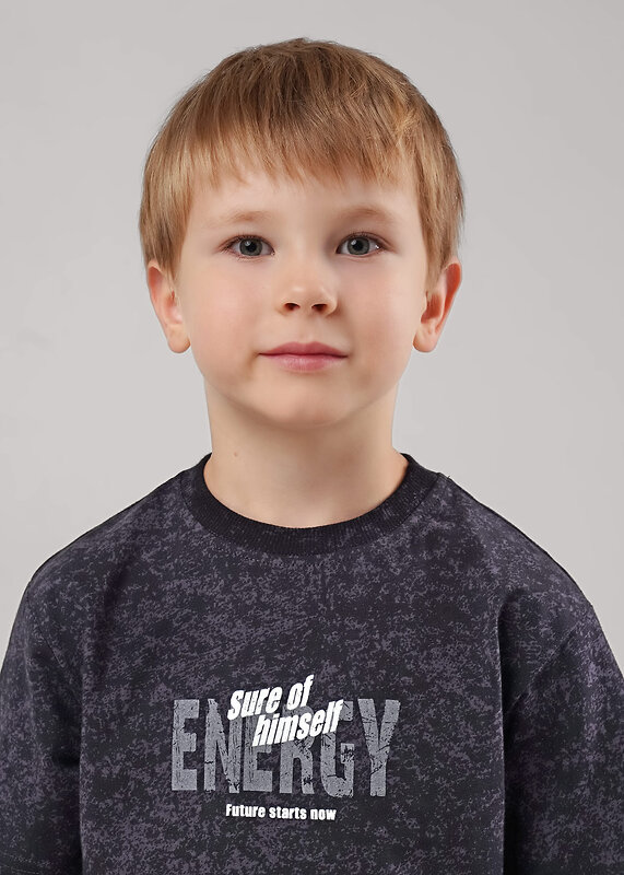 CLEVER Футболка 579183 865769/10кдн_п1 т.серый/чёрный