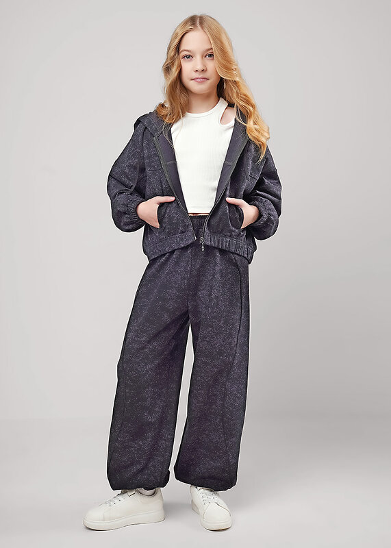 CLEVER Куртка 579197 867306/11ун т.серый/чёрный