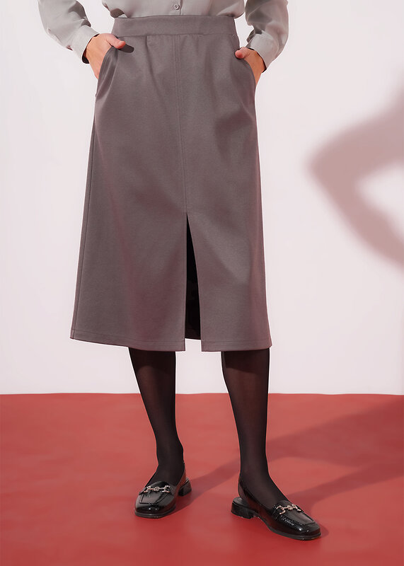 CLEVER Юбка 579228 267100/196д кофейный/т.серый