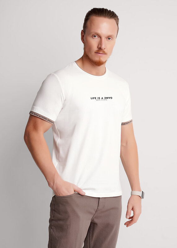 CLEVER Футболка 579241 562144/03г_п молочный/т.бежевый