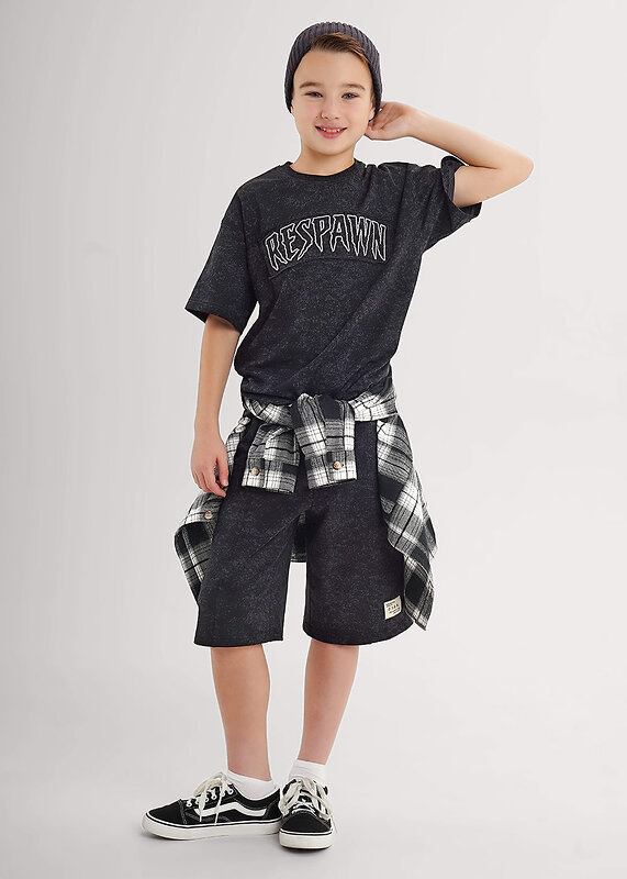 CLEVER Футболка 579262 867310/10кдн_п т.серый/чёрный