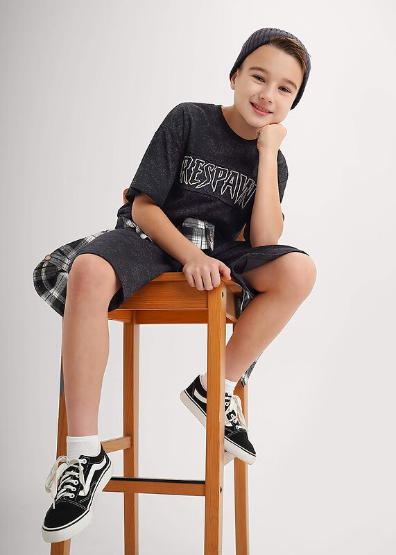 CLEVER Футболка 579262 867310/10кдн_п т.серый/чёрный