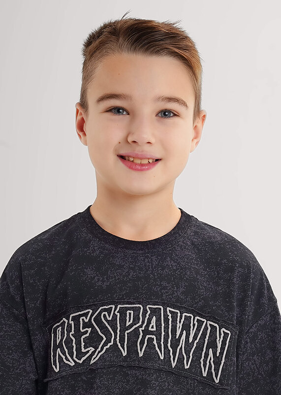 CLEVER Футболка 579262 867310/10кдн_п т.серый/чёрный