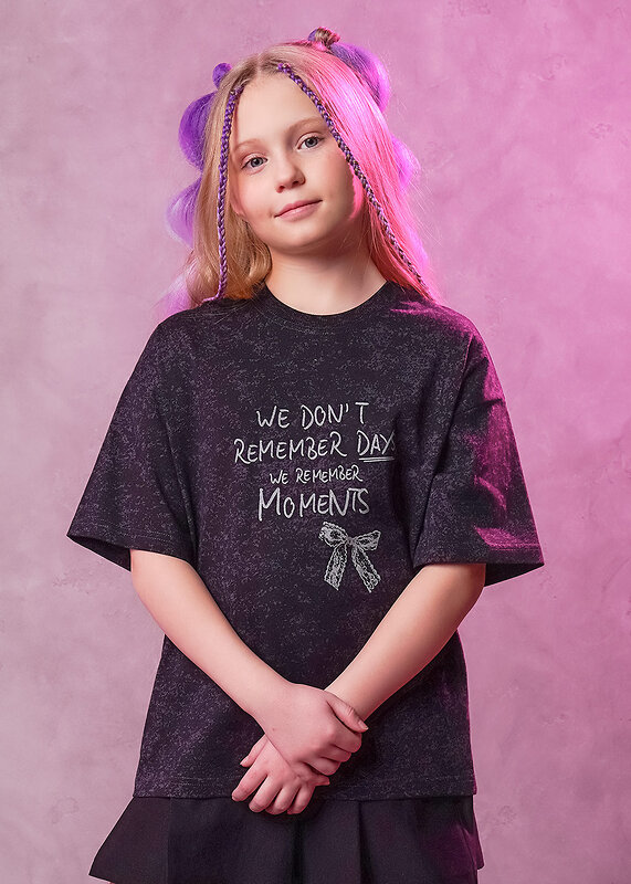 CLEVER Футболка 579263 866885/11кдн_п т.серый/чёрный