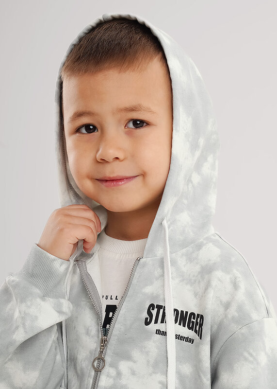 CLEVER Куртка 579301 867304/10ун_п1 св.серый/серый