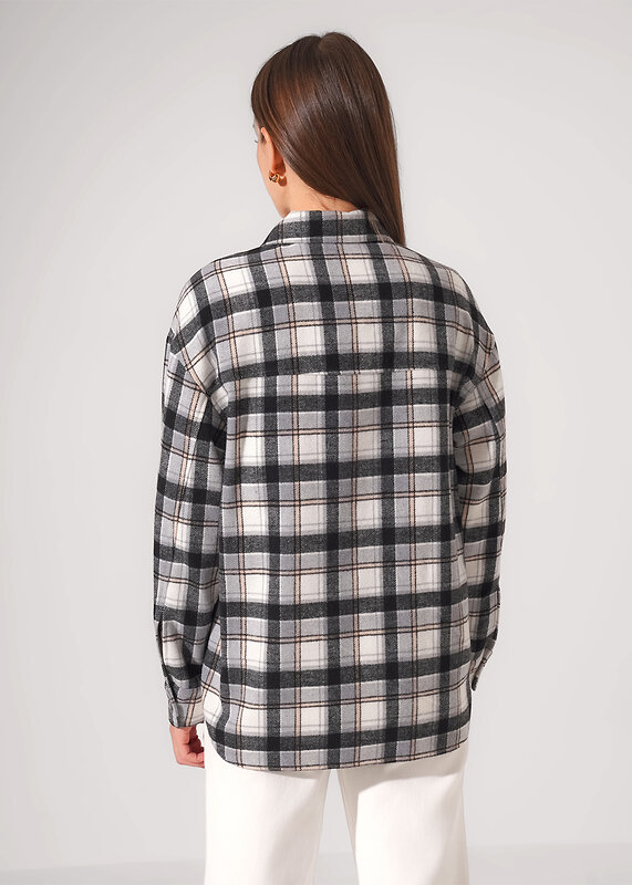 CLEVER Блузка 579318 363265ппн т.серый/молочный