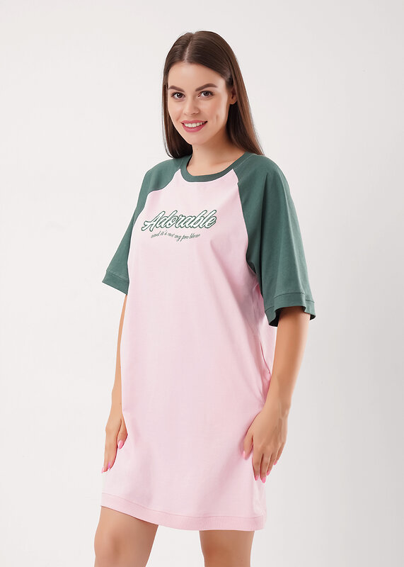 CLEVER Платье 579466 LDR15-1208 св.розовый/зелёный