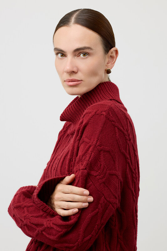 VERY NEAT Джемпер 579468 ЕВ 30234/ш бордовый