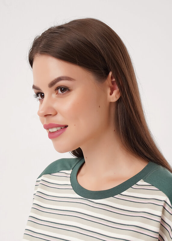 CLEVER Платье 579471 LDR15-1208/1 оливковый/св.розовый