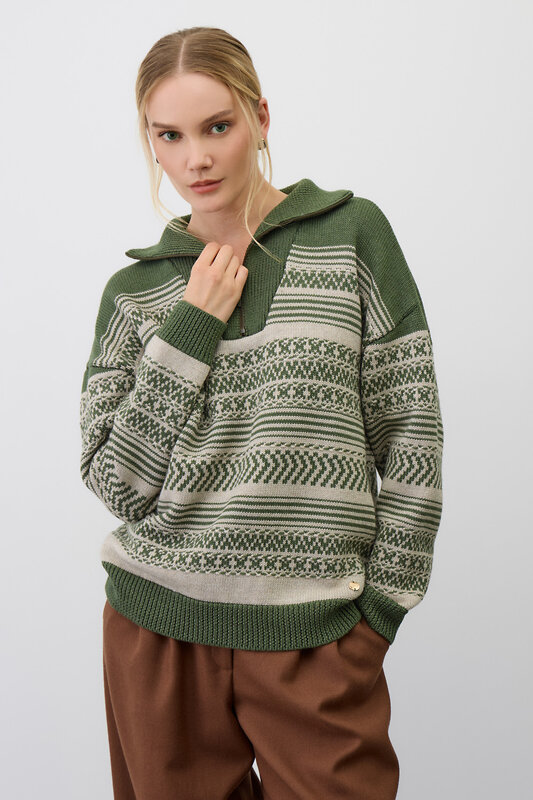 VERY NEAT Джемпер 579563 ЕВ 30281/ш зеленый