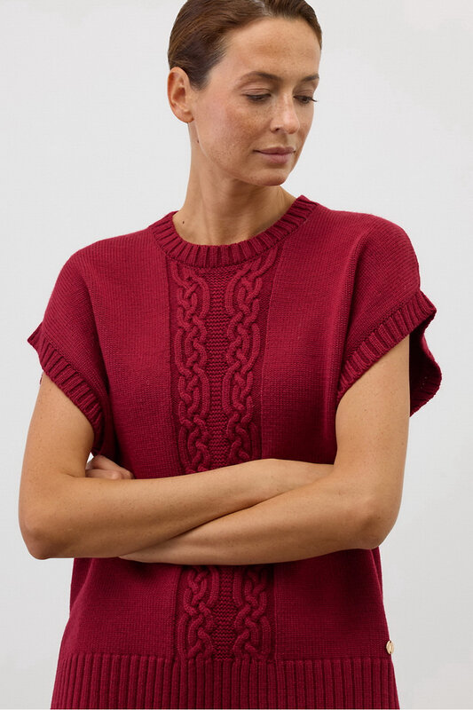 VERY NEAT Жилет 579571 ЕВ 30226/ш бордовый