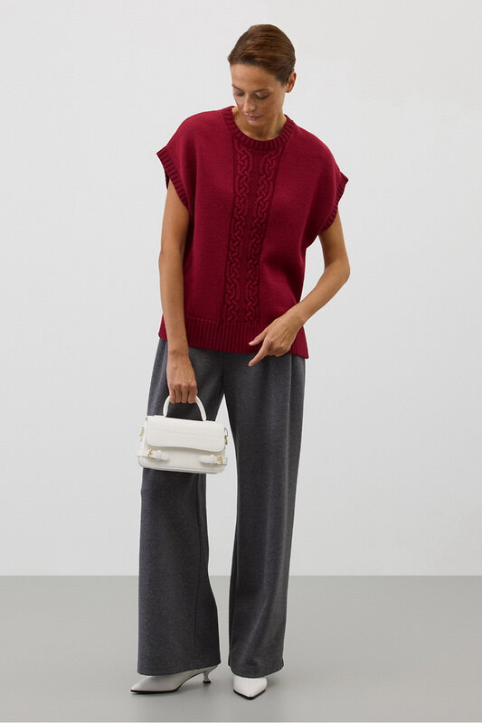 VERY NEAT Жилет 579571 ЕВ 30226/ш бордовый