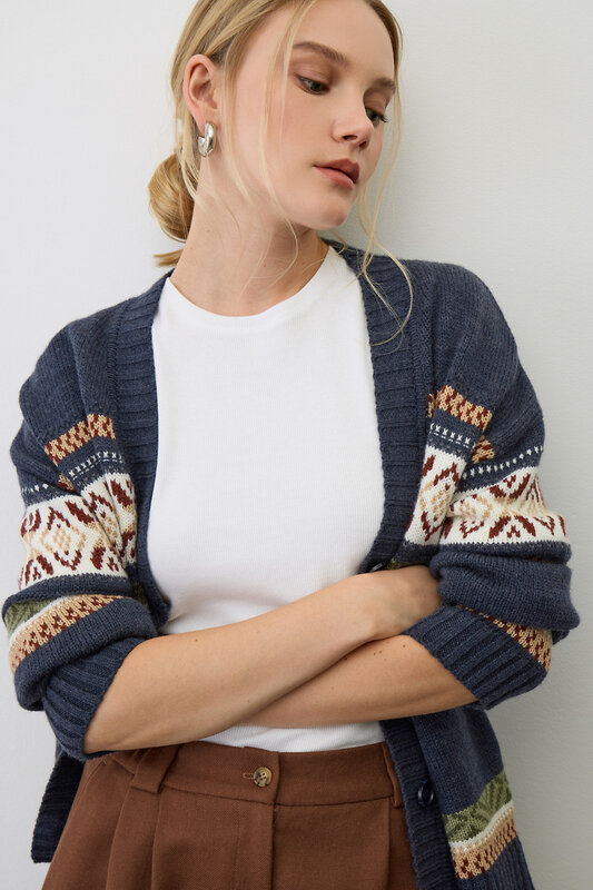 VERY NEAT Кардиган 579584 ЕВ 30252/ш синий