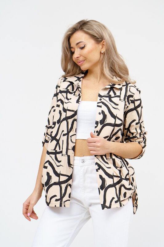 Натали Рубашка 579686 36873 светло-бежевый