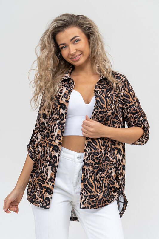 Натали Рубашка 579687 36872 коричневый