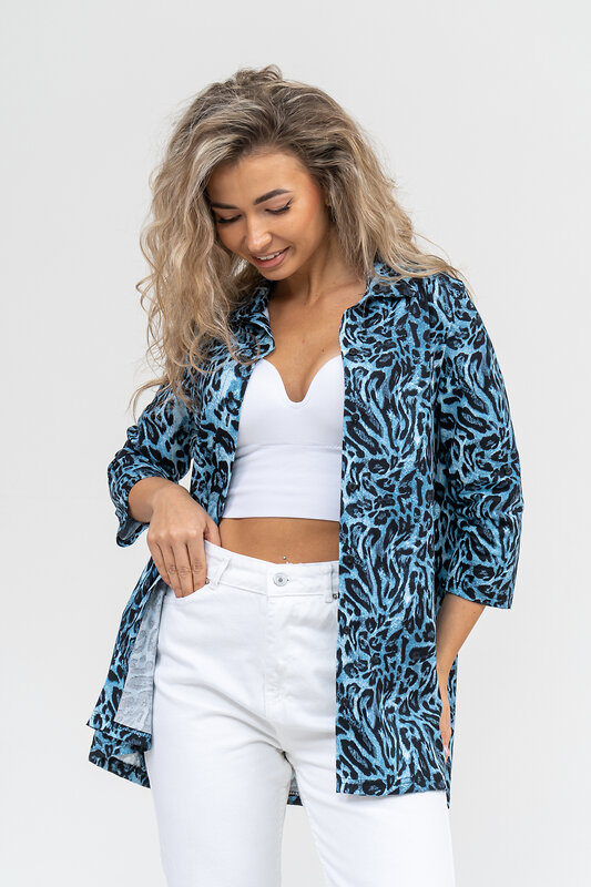 Натали Рубашка 579689 36872 синий