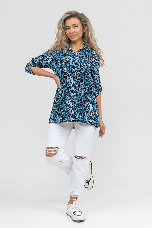 Натали Рубашка 579689 36872 синий