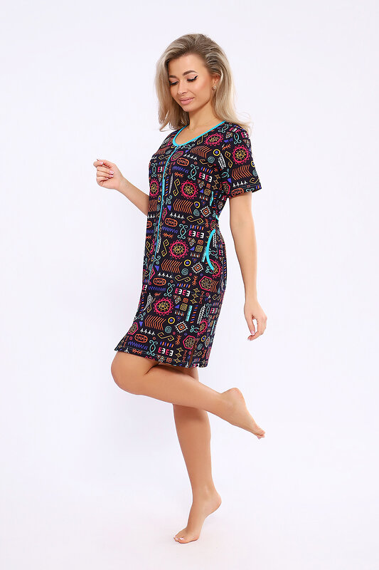 Натали Халат 579708 36867 синий