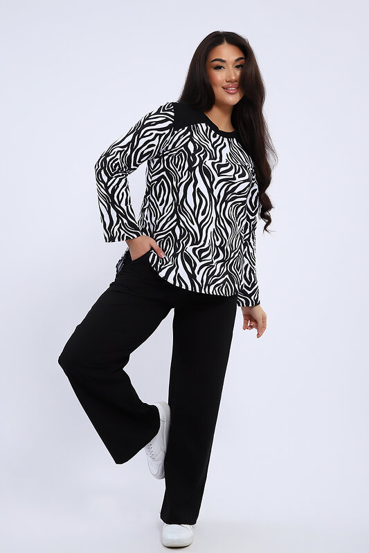 Натали Костюм 579717 24300 черно-белый