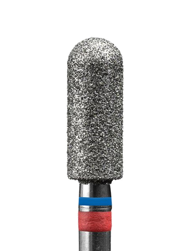 MANITA Фреза алмазная цилиндр для аппаратного маникюра 866.104.141.080.035 ФАЦС-3.5 8 М-С, сине-красная насечка, ø 3,5 мм, 5 шт. 579759 28356 