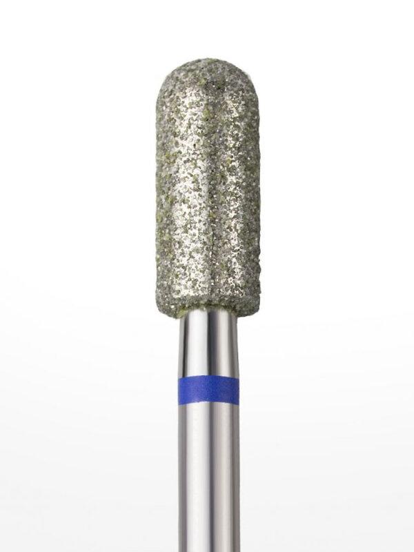MANITA Фреза алмазная цилиндр для аппаратного маникюра 866.104.141.090.040 ФАЦС-4.0 9С, синяя насечка, ø 4 мм, 5 шт. 579764 28357 