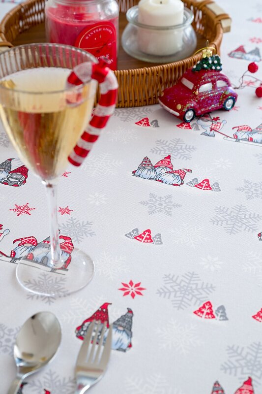 Натали Скатерть 579799 Скатерть Лесные гномики светло-серый