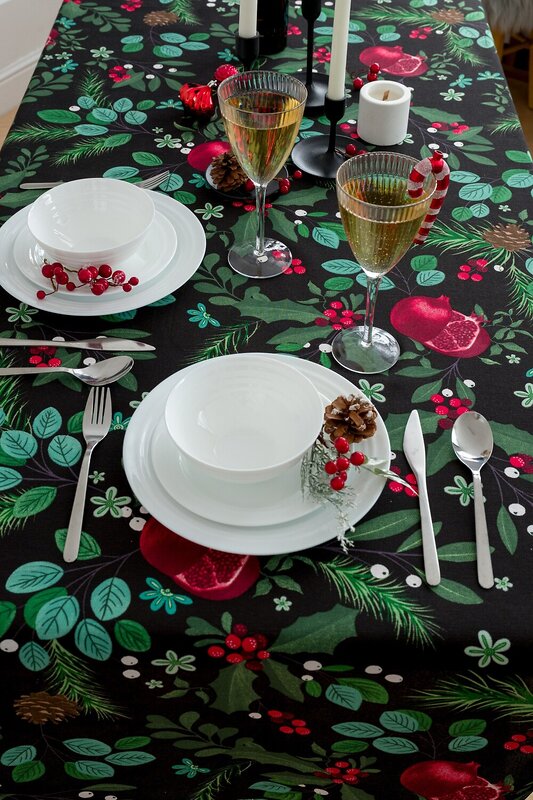 Натали Скатерть 579801 Скатерть Гранатовый сад черный