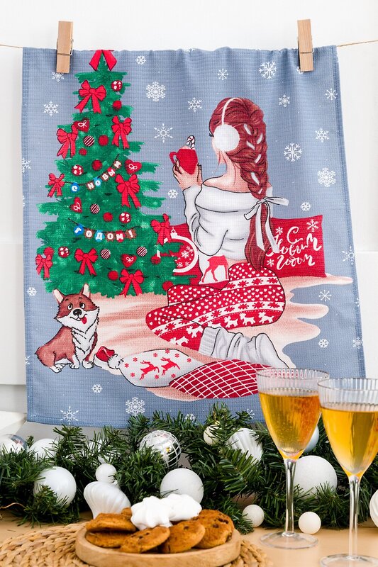 Натали Полотенце 579802 Полотенце вафельное Тепло в каждом мгновении серый