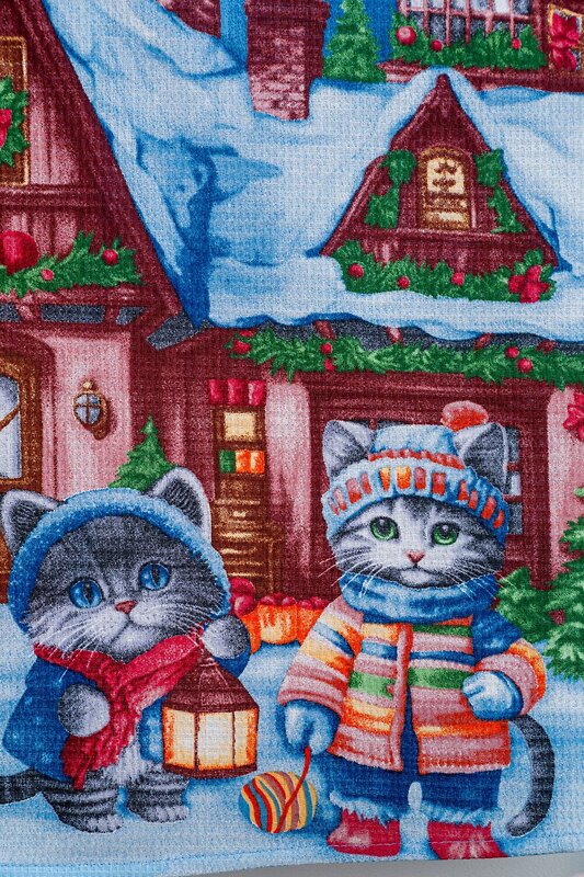 Натали Полотенце 579931 Набор полотенец Любимые сказки Деда Мороза гол,корич,бел