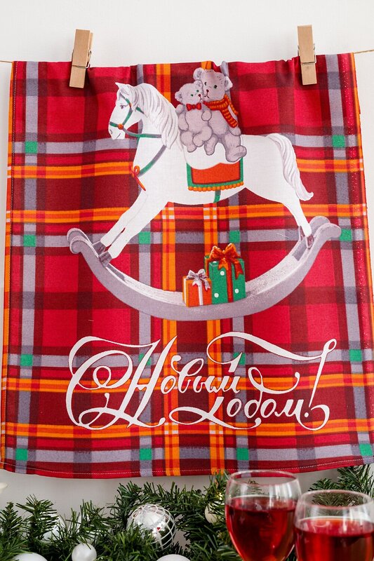 Натали Полотенце 579932 Набор кухонных полотенец Праздничный красный