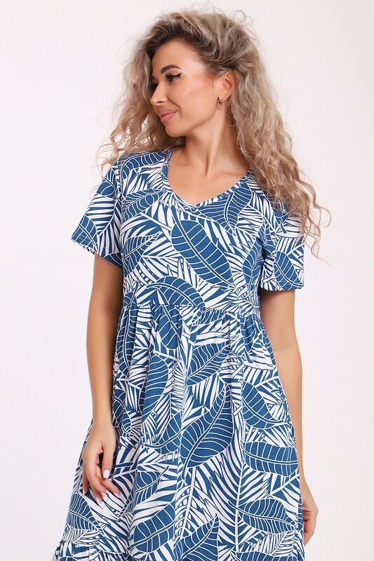 Натали Платье 579993 13287 бело-синий