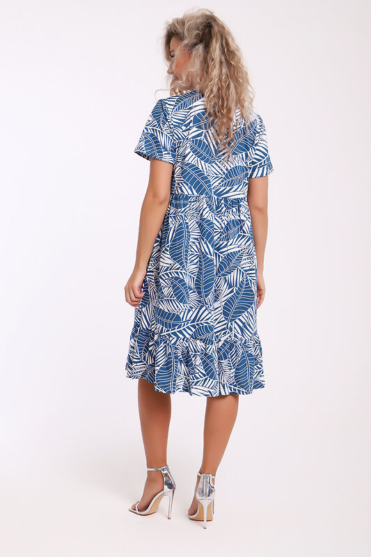 Натали Платье 579993 13287 бело-синий