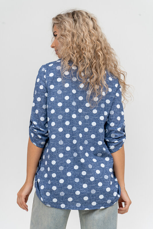 Натали Рубашка 579998 36824 горох джинс