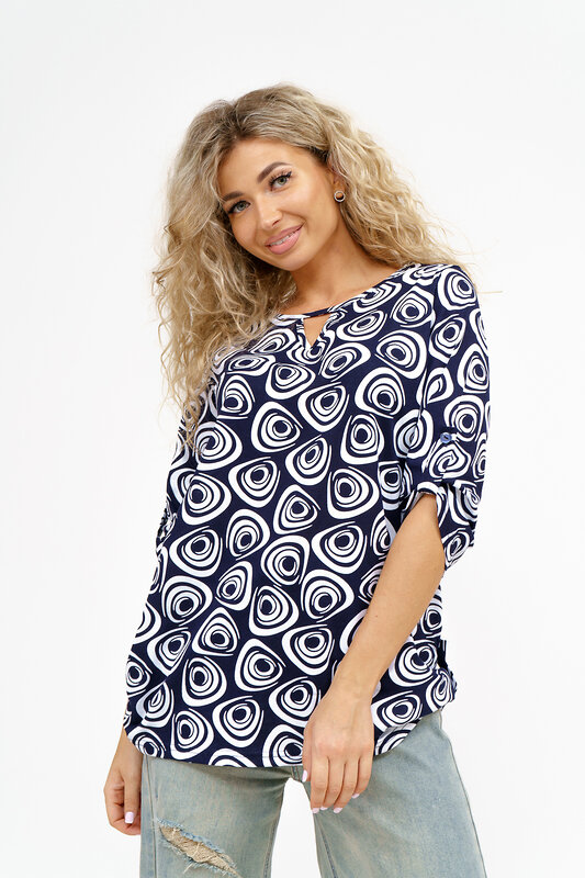 Натали Туника 580039 36810 сине-белый