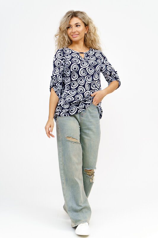 Натали Туника 580039 36810 сине-белый