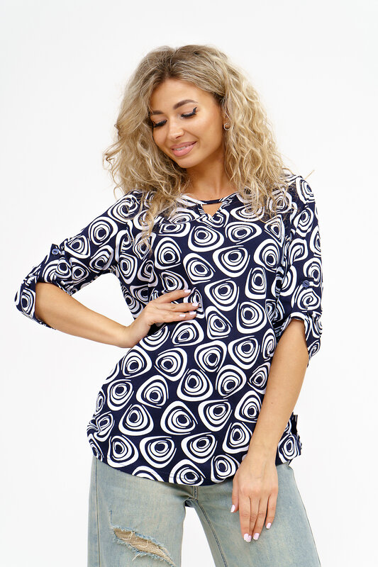 Натали Туника 580039 36810 сине-белый