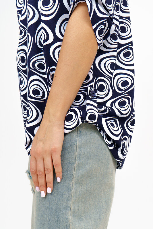 Натали Туника 580039 36810 сине-белый